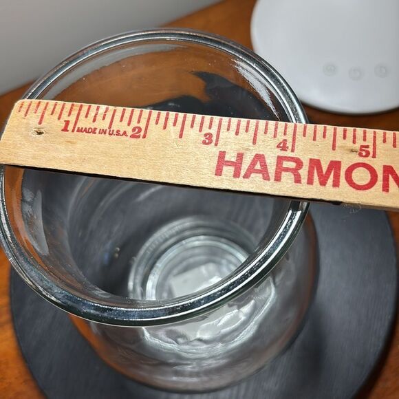 Vintage 80s/90s Anchor Hocking Thick Glass Footed Hurricane Accent Vase - Picture 9 of 10